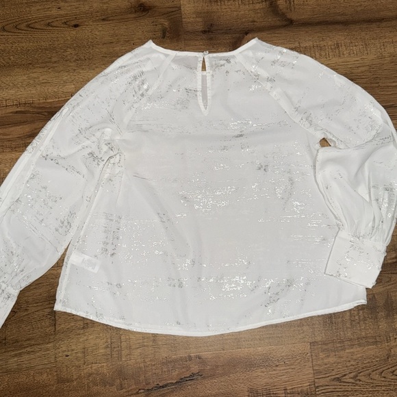 Maurices White Sequin Blouse - Picture 7 of 8